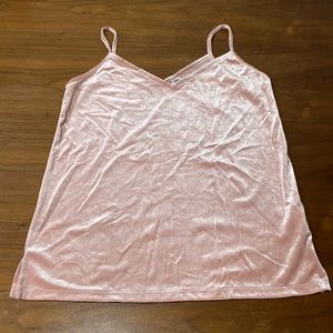 old navy pink velvet cami